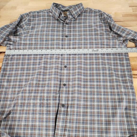 Roundtree Yorke Gold Label Long Sleeve Button Up Plaid Shirt Mens Sz XL Non Iron - Picture 3 of 15